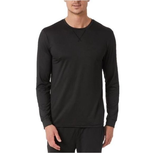 32° Degree Cool Black Long Sleeve Sleep Shirt Men's Size Small New Breathable - Picture 1 of 2